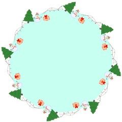 christmas holly frame