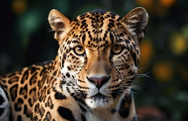 Obraz premium Jaguar Leopard family, cubs, love, photographic image with animals perfect for wall decoration . Ai Generative