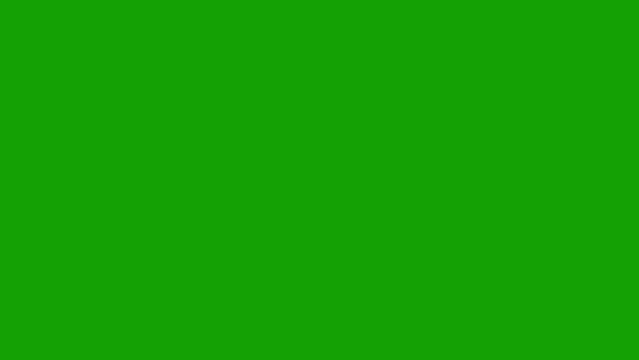 Cartoon Snow Effect Animation Loop - Motion Graphics Video on Green Screen Background with Alpha Channel, Christmas Effect on a Green Screen Background