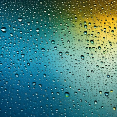 water drops on glass