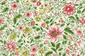 Abstract elegance seamless pattern with floral background