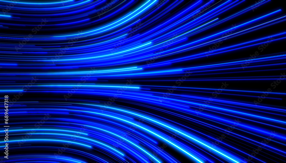 Wall mural abstract technology background made of lines and grid