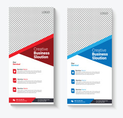 Corporate dl flyer template design