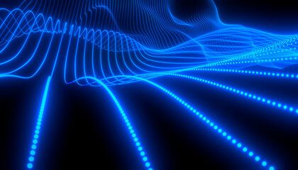 Naklejka premium Abstract technology background made of lines and grid