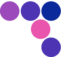 Retro color dot circle pattern