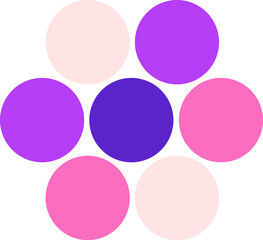 Retro color dot circle pattern