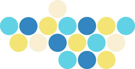 Retro color dot circle pattern