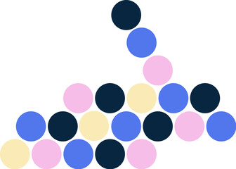 Retro color dot circle pattern