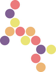 Retro color dot circle pattern