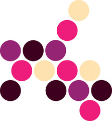 Retro color dot circle pattern