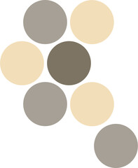Retro color dot circle pattern