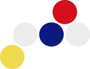 Retro color dot circle pattern