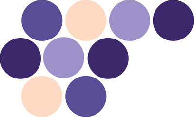 Retro color dot circle pattern