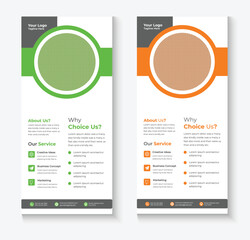 Corporate dl flyer template design