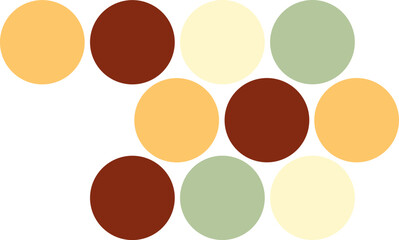 Retro color dot circle pattern