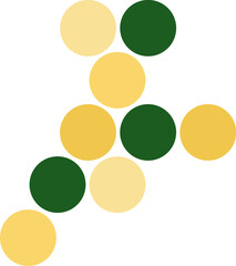 Retro color dot circle pattern