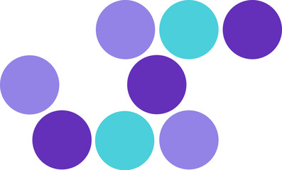 Retro color dot circle pattern