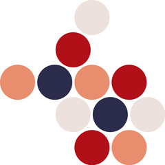 Retro color dot circle pattern