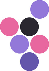Retro color dot circle pattern