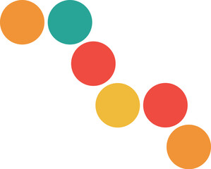 Retro color dot circle pattern