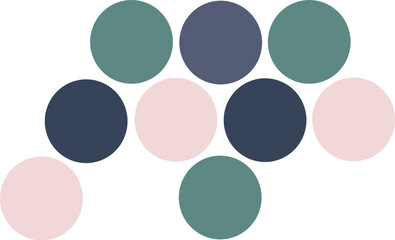 Retro color dot circle pattern