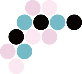 Retro color dot circle pattern