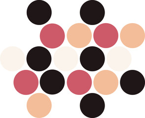 Retro color dot circle pattern