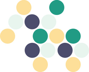Retro color dot circle pattern