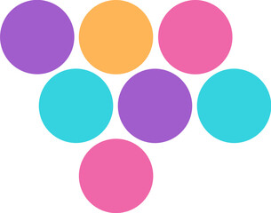 Retro color dot circle pattern