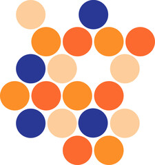 Retro color dot circle pattern