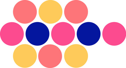 Retro color dot circle pattern