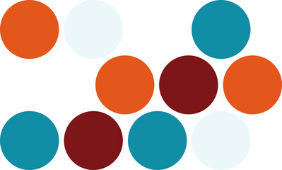 Retro color dot circle pattern