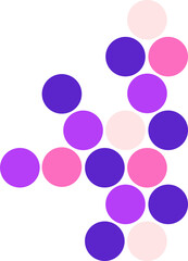 Retro color dot circle pattern