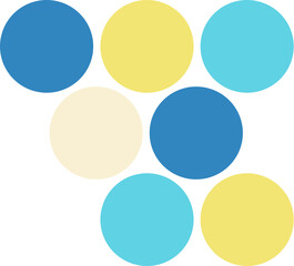 Retro color dot circle pattern
