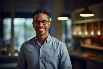 Obraz premium teacher in front of classroom stock photo