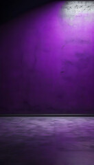 black and purple concrete interior background. empty template scene