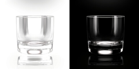 Translucent Whiskey Glass: Elegant and Empty Illustration Isolated on Transparent Background for Versatile Design Applications
