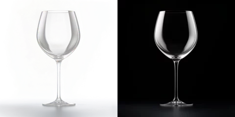 Foto op Plexiglas Translucent Wine Glass: Elegant and Versatile Stemware Illustration Isolated on Transparent Background © TimeaPeter