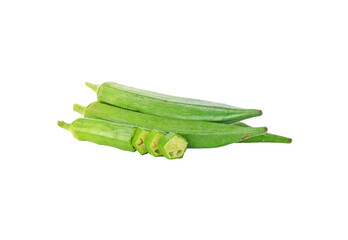 Young okra isolated transparent png