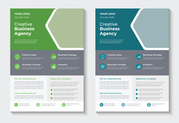 Corporate business multipurpose flyer design template
