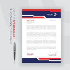 Red and White Letterhead