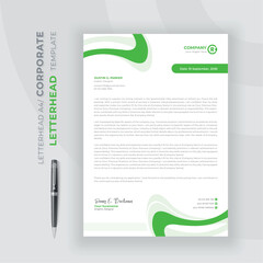 Abstract Corporate Business Style Letterhead Design Vector Template For Your Project. Simple And Clean Print Ready Design, Elegant Flat Design Vector