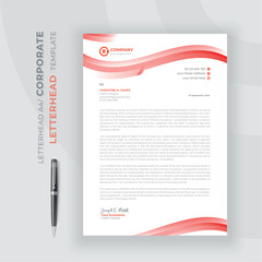 modern business letterhead in abstract design