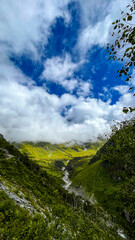 landscape with river and clouds