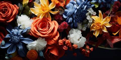 Combine different types of flowers or foliage to create contrasts in shapes, sizes, and textures,...
