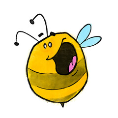 Obraz premium fröhliche Biene