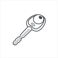 Car key icon concept design stock illustration