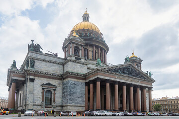 ST. PETERSBURG, RUSSIA - September 03, 2023: Cathedrals, streets, canals, memorable places of the great city.