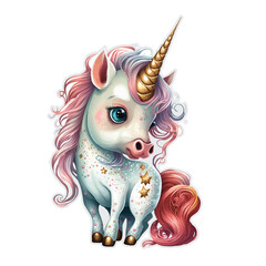 Unicorn horse animal cute illustration cartoon vector modern kids