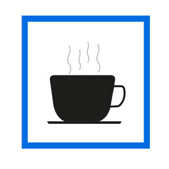 Enseigne carrée avec idéogramme indiquant un débit de boissons